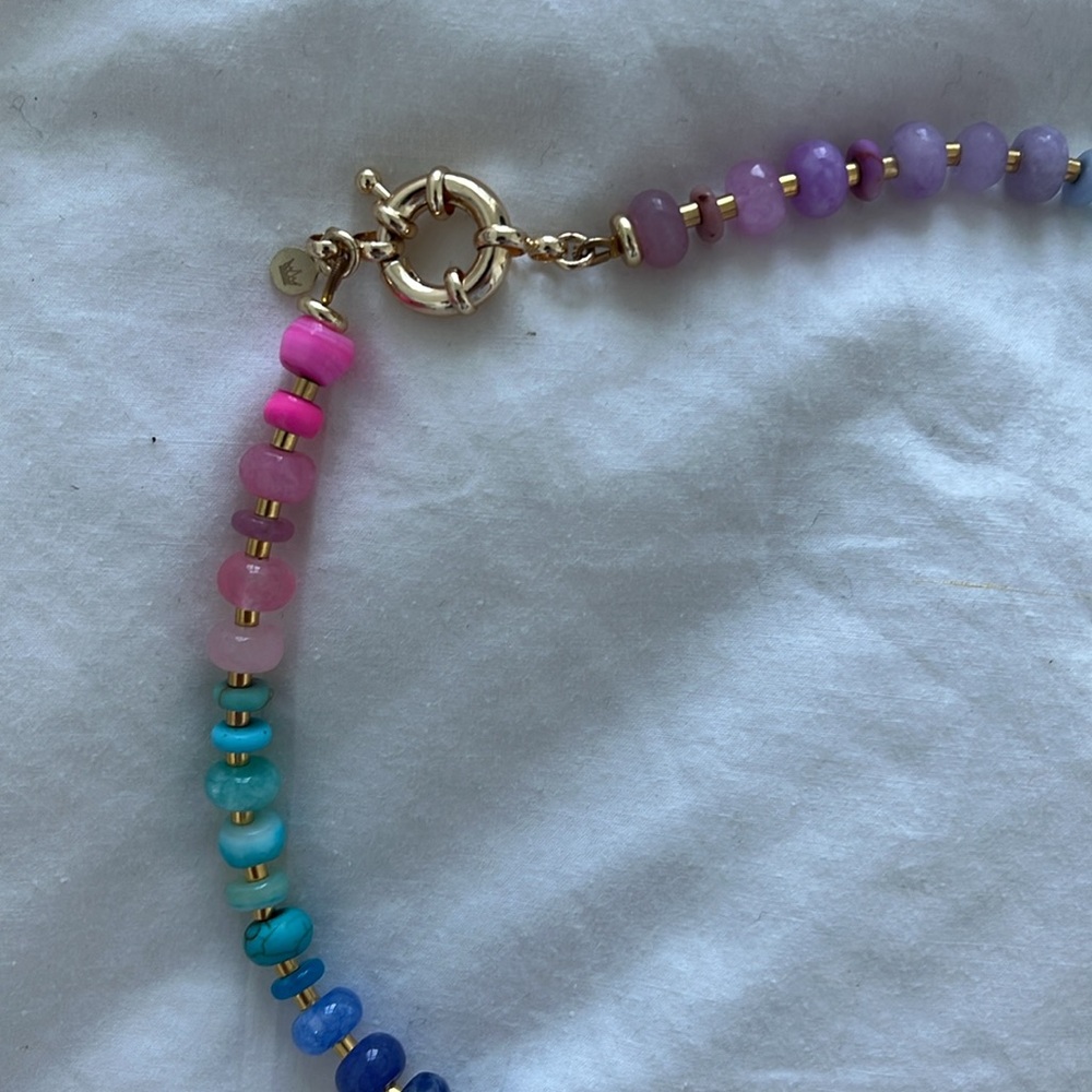 Colorful, 15” Gemstone Necklace - Picture 5 of 8